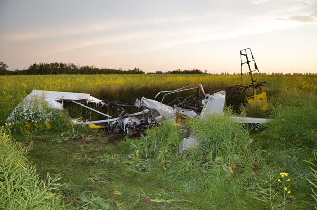 Photo of the wreckage of the aircraft