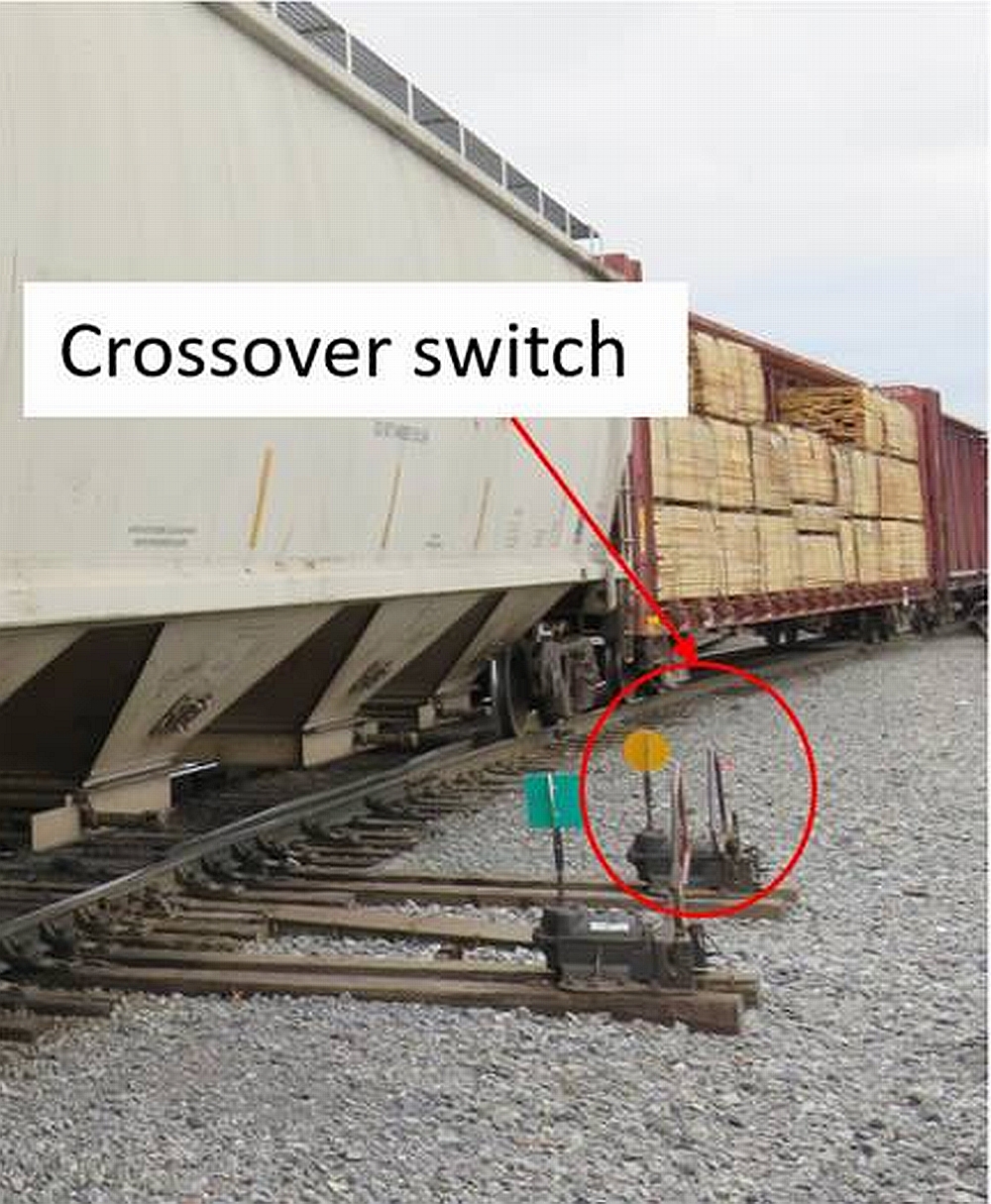  2WL/WL crossover switch connecting the 2nd West Loop to the West Loop, in the reverse position (Source: TSB)