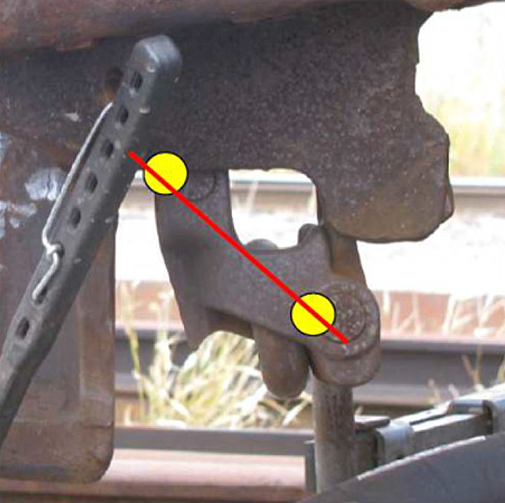 Misalignment of the lock-lift assembly pivot points in a bottom-operated lock