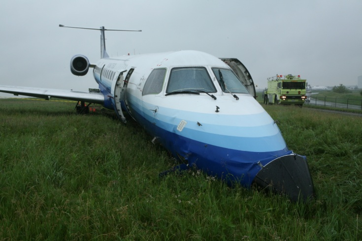 Photo of L'aéronef EMB-145LR après l'événement.