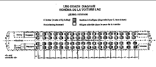 Schéma d'une voiture-bar LCR à partir du schéma de VIA 