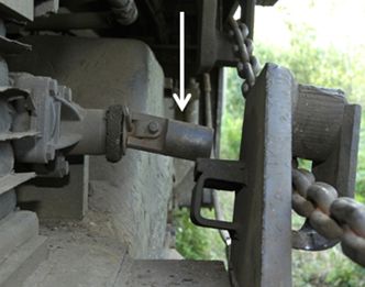 Photo du V.P.R. servant à évacuer l'air du cylindre de frein au cours du serrage du frein à main