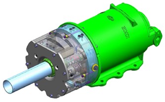 Cylindre de frein ParkLoc configuré pour installation en rattrapage sur un système de freinage monté sur caisse (Source : New York Air Brake)