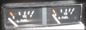 Photo of Example of Cessna A185E fuel quantity indicators 