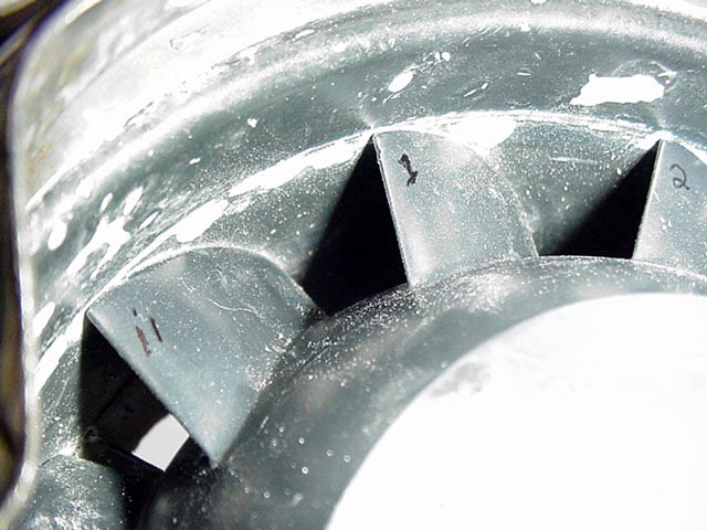 Ventilateur de refroidissement 1 du CCA - aubes 11, 1 et 2 de la roue