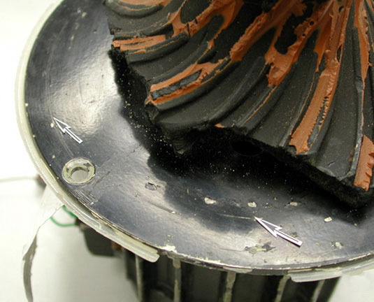 Ventilateur récupéré - pièce produite 1-9196 - boîtier du moteur