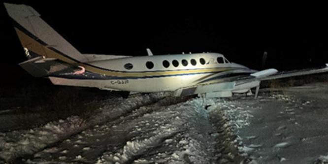 Figure 2. Occurrence aircraft after the lateral runway excursion (Source: Propair)