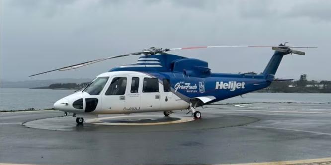 Figure 2. Occurrence helicopter at Victoria Harbour (Camel Point) Heliport (CBF7), following the occurrence (Source: CTV News)